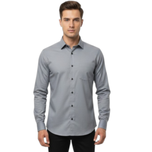 Men's Slate Grey Premium Satin Formal Shirt