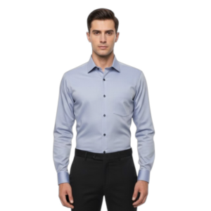 Steel Blue Satin Luxe Formal Shirt