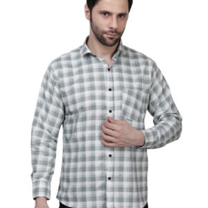 Steel Grey Gingham Poly Laffer Shirt