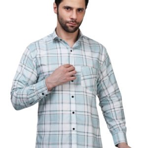 Mint Frost Checkered Poly Laffer Shirt