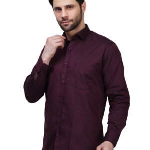 Deep Wine Executive Matty Cotton Shirt