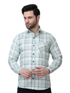 Mint Executive Checkered Poly Laffer Shirt