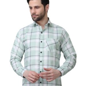Mint Executive Checkered Poly Laffer Shirt