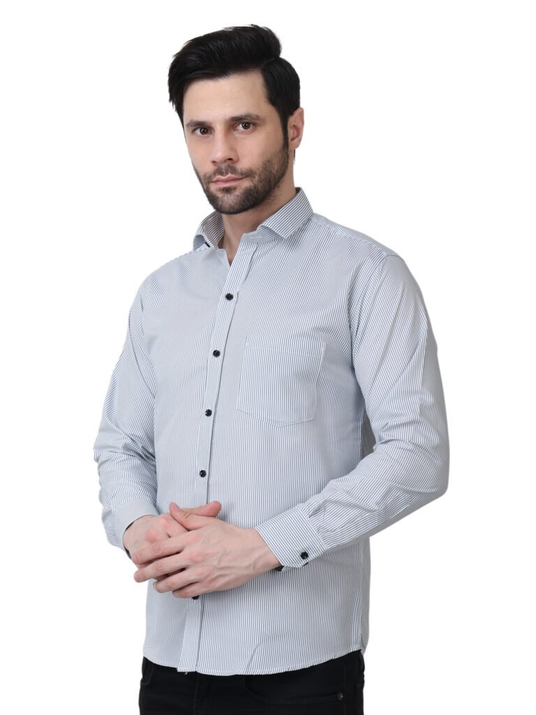 Sepia Pinstripe Executive Poly Laffer Shirt