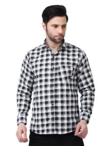 Monochrome Executive Checkered Poly Laffer Shirt
