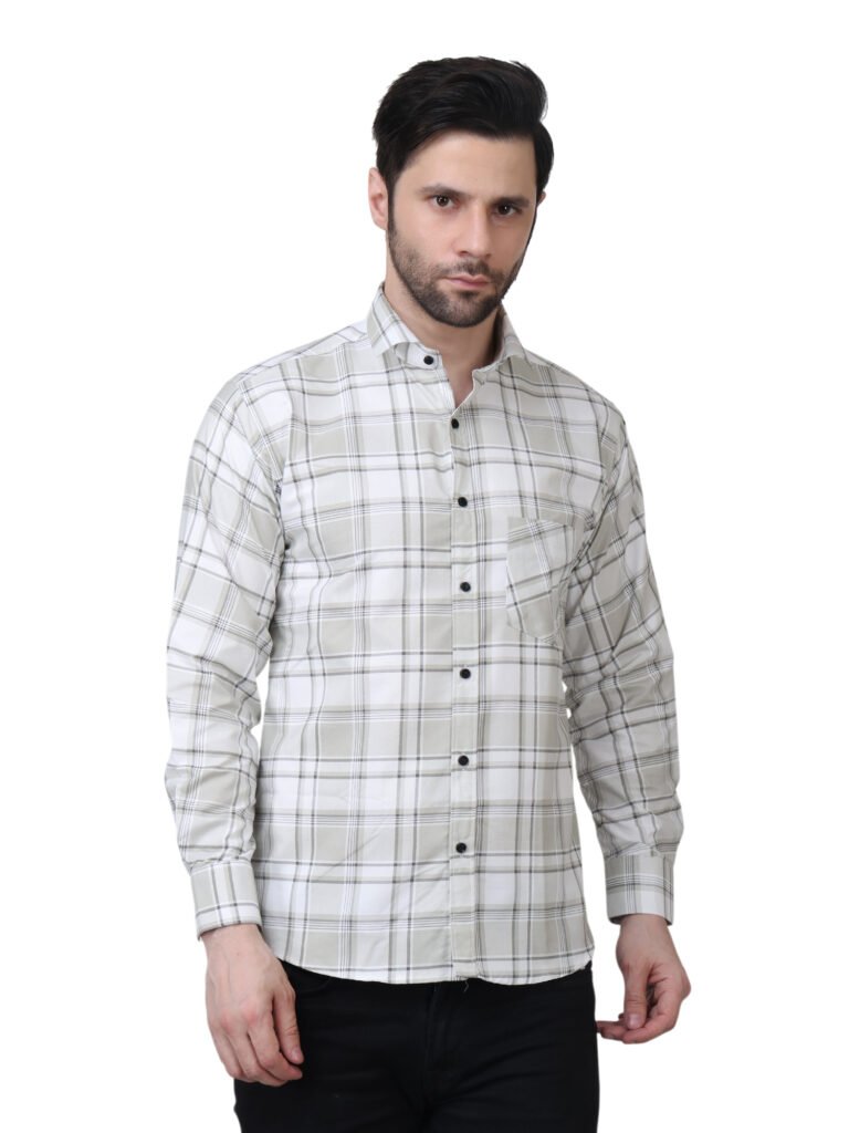 Sandstone Executive Checkered Poly Laffer Shirt