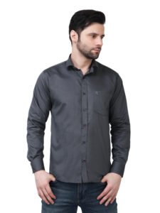 Steel Grey Executive Matty Cotton Shirt