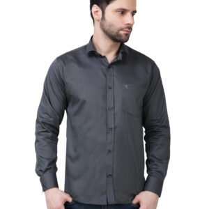 Steel Grey Executive Matty Cotton Shirt