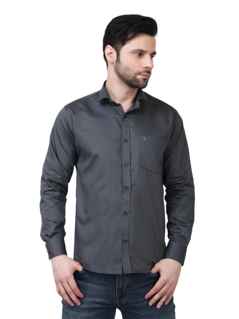 Steel Grey Executive Matty Cotton Shirt