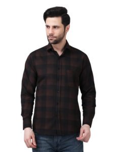 Midnight Espresso Checkered Poly Laffer Shirt