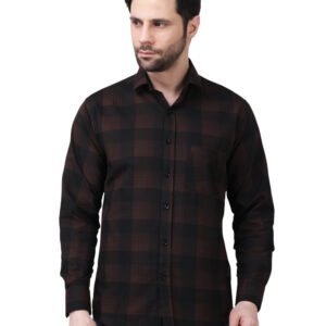 Midnight Espresso Checkered Poly Laffer Shirt