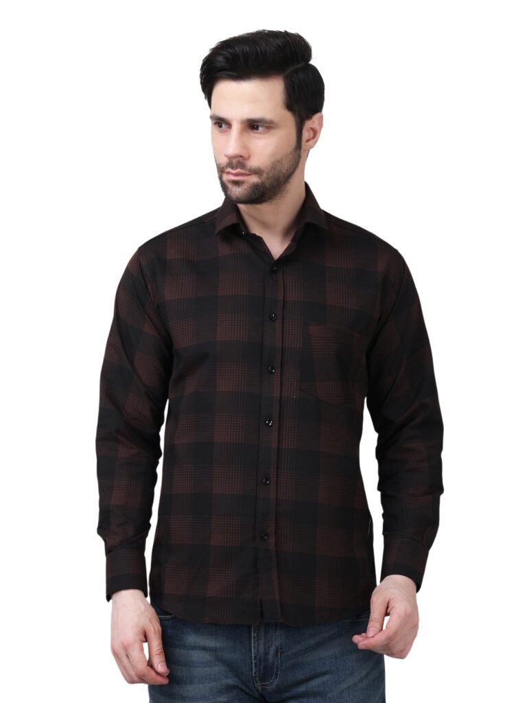 Midnight Espresso Checkered Poly Laffer Shirt