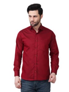 Crimson Red Executive Matty Cotton Shirt