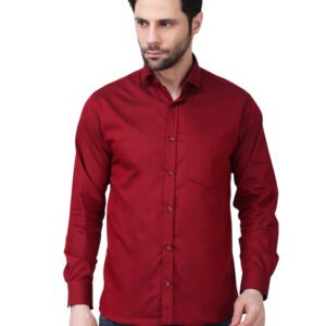 Crimson Red Executive Matty Cotton Shirt