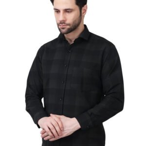Shadow Check Poly Laffer Full Sleeve Shirt