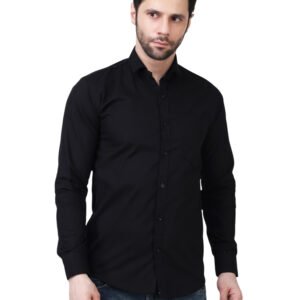 Jet Black Executive Cotton Laffer Shirt