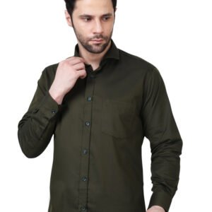 Olive Executive Matty Cotton Shirt