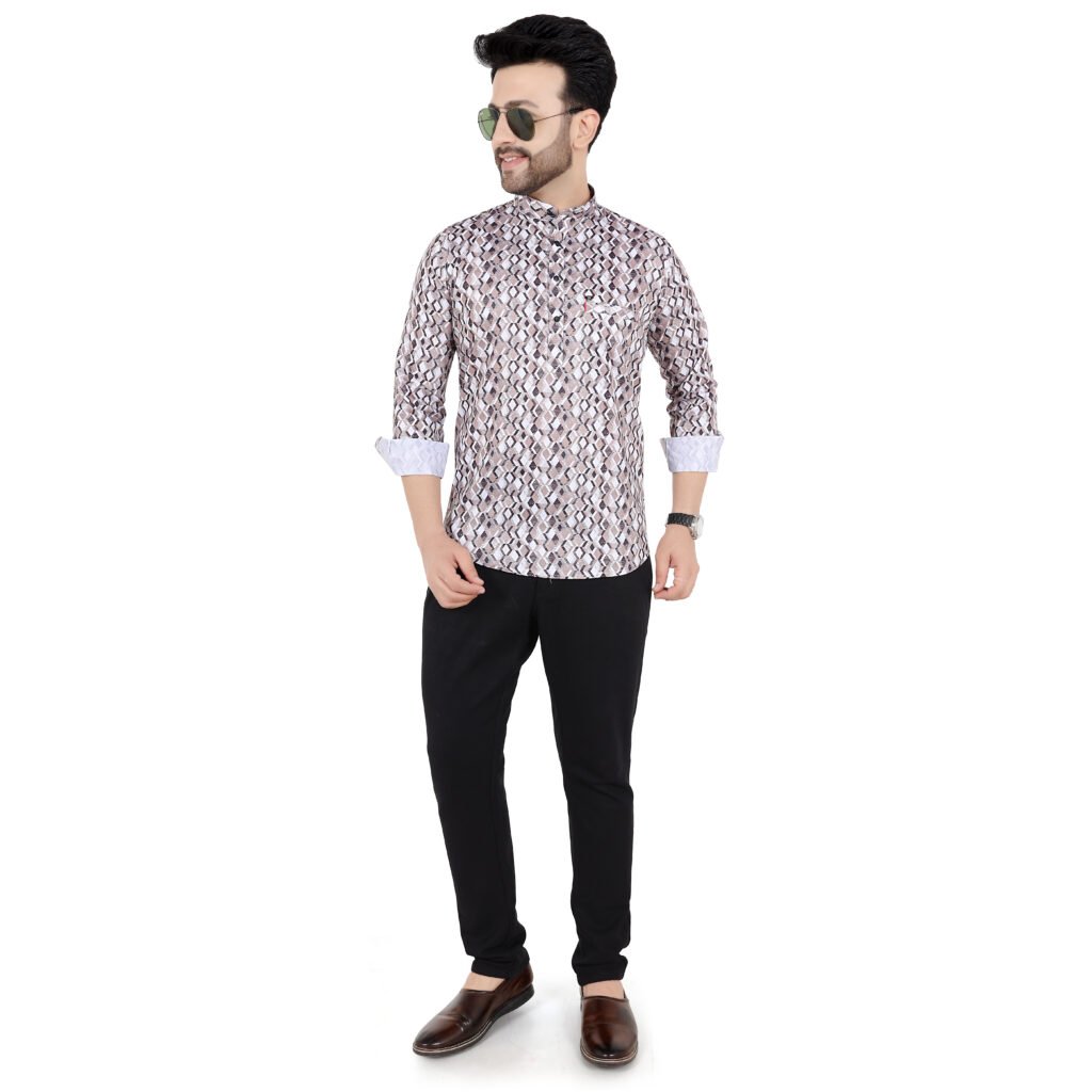 Men’s Printed Short Kurta