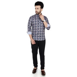 Men’s Geometric Printed Short Kurta