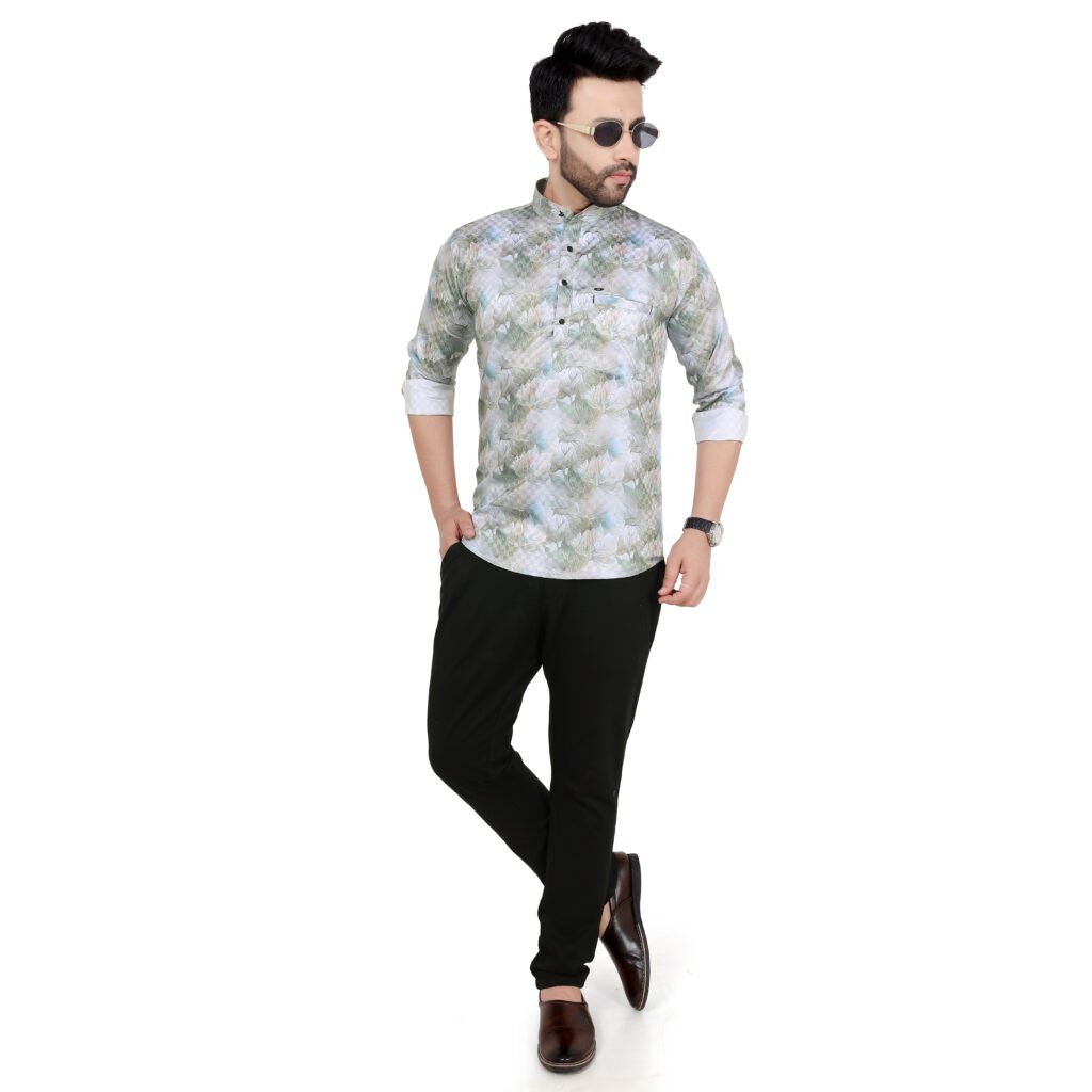 Men’s Printed Short Kurta