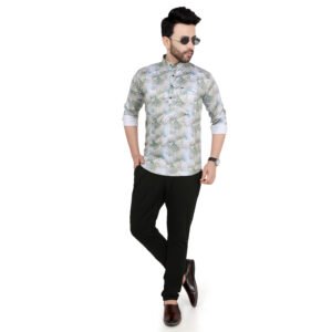 Men’s Printed Short Kurta