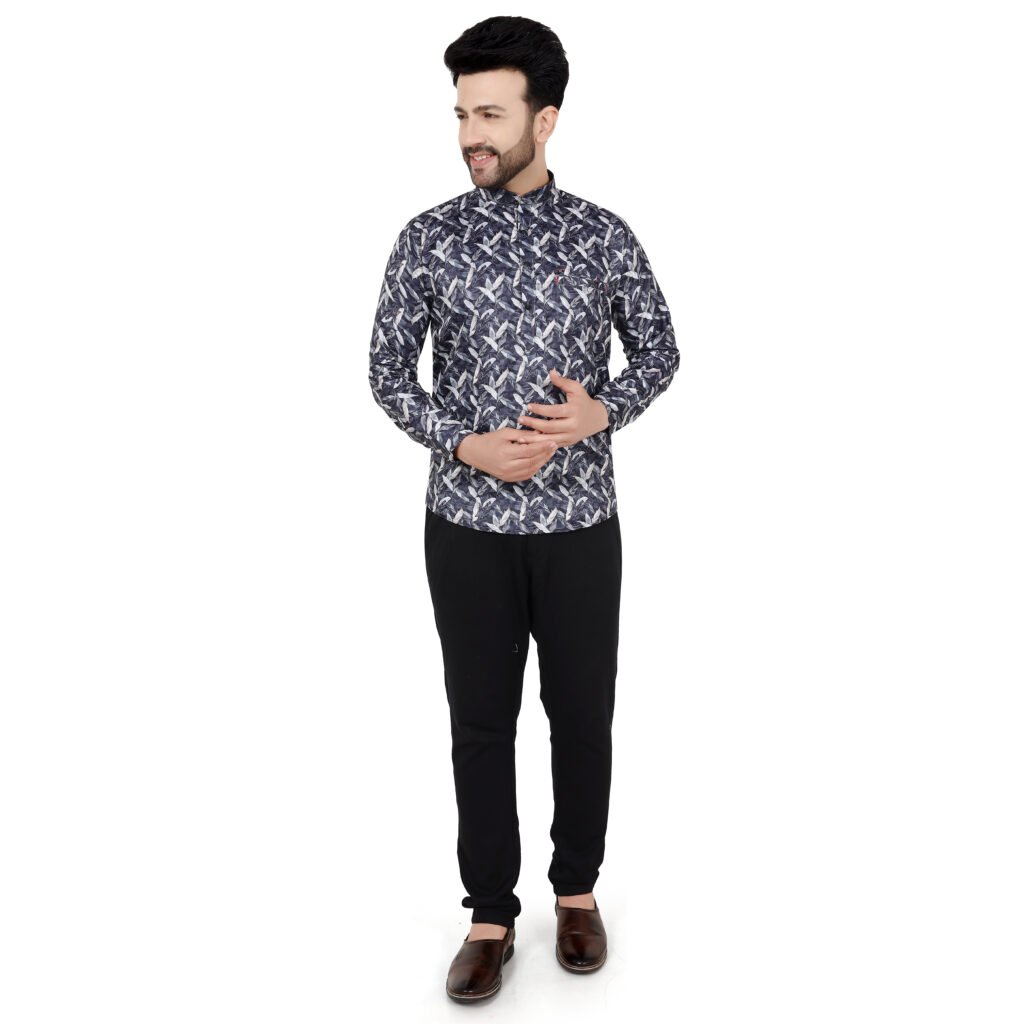 Men’s Printed Short Kurta