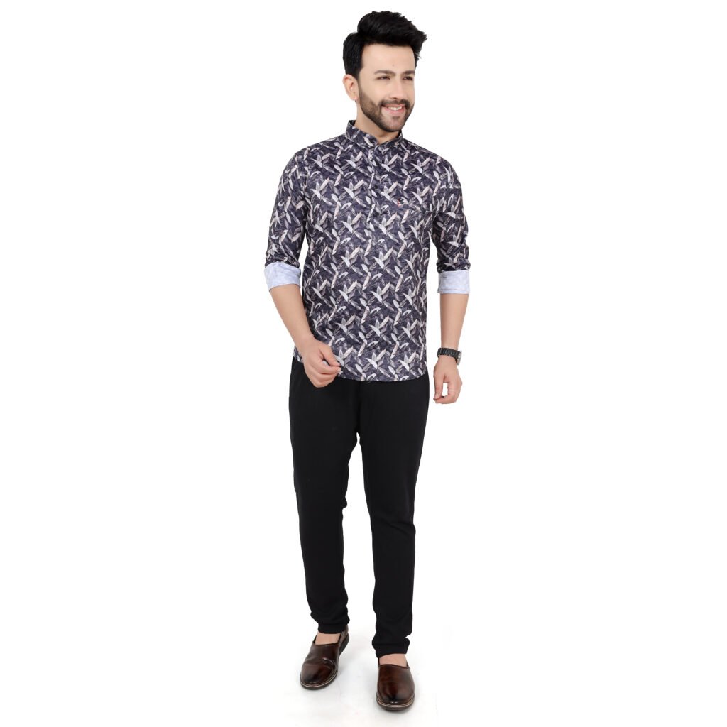 Men’s Printed Short Kurta