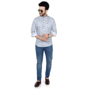 Men’s Printed Short Kurta