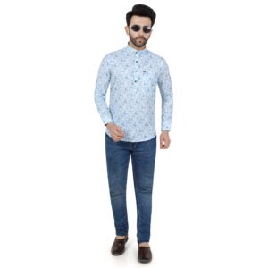 Men’s Printed Short Kurta
