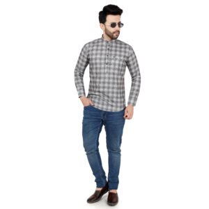 Men’s Printed Short Kurta