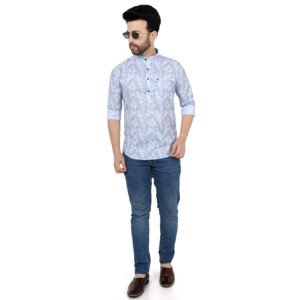 Men’s Printed Short Kurta