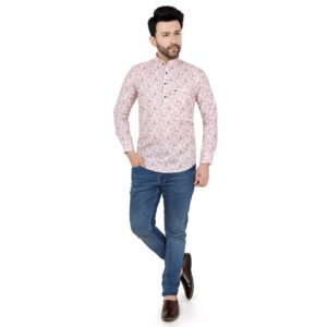 Men’s Printed Short Kurta