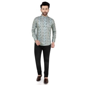 Men’s Printed Short Kurta