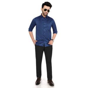Men’s Cotton Satin Plain Shirt