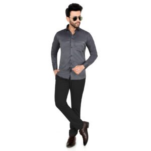 Men’s Cotton Satin Plain Shirt