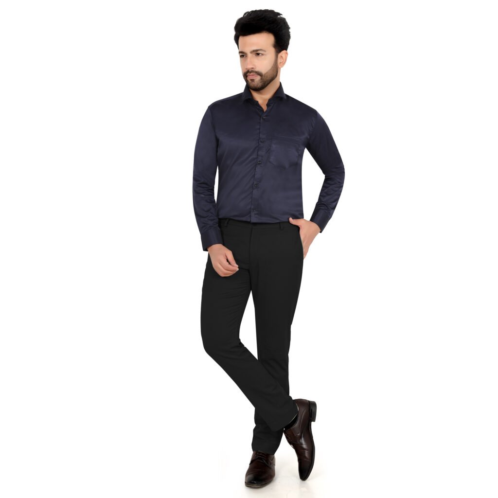 Men’s Cotton Satin Plain Shirt