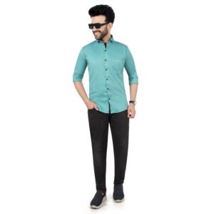 Men’s Cotton Satin Plain Shirt