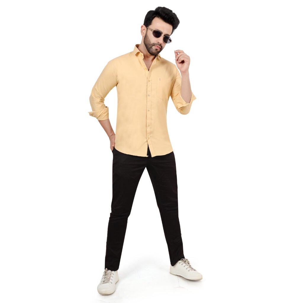 Men’s Cotton Matty Plain Shirt