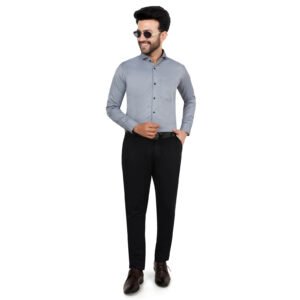 Men’s Cotton Satin Plain Shirt